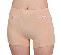 Intimo da Donna con Mutandine con Tasca Segreta 2 Confezioni Boxer da Viaggio Antiborseggio Pantaloncini con Tasca Segreta (Color : Beige, Size : L)