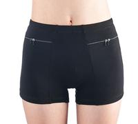 Intimo da Donna con Mutandine con Tasca Segreta 2 Confezioni Boxer da Viaggio Antiborseggio Pantaloncini con Tasca Segreta (Color : Schwarz, Size : L)