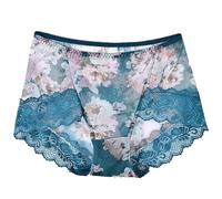 Intimo da donna Natale con stampa retrò e alta elasticità, intimo uomo ragazzo, verde, L