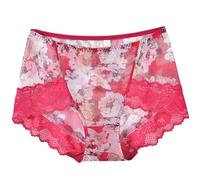 Intimo da donna Natale con stampa retrò e alta elasticità, intimo uomo ragazzo, Vino, XL