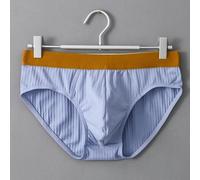 Intimo da uomo a pochette in morbido cotone con motivo a righe per uso quotidiano (XL viola)