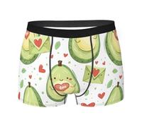 Intimo da Uomo Cute And Happy Avocado Pattern Mens Boxers Traspirante Boxer da Uomo Confezione Mutande Boxer per Gym Indossare Tutti I Giorni Quotidiano M