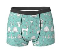 Intimo da Uomo Llama Alpaca Green Mens Boxers Confezione Boxer Elasticizzato Elasticizzato Boxer da Uomo per Regalo Indossare Tutti I Giorni Gym M