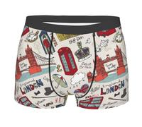 Intimo da Uomo London Landmark1 Men Underwear Elasticizzato Mutande Boxer Confortevole Boxer da Uomo per Regalo Indossare Tutti I Giorni Gym S