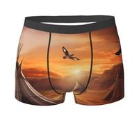 Intimo da Uomo Native American Tribes Boxer da Uomo Traspirante Men Underwear Elasticizzato Boxer Elasticizzato per Indossare Tutti I Giorni Viaggio Quotidiano
