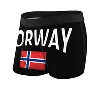 Intimo da Uomo Norwegian Flag Black Men Underwear Elasticizzato Boxer Elasticizzato Traspirante Mutande Boxer Viaggio per Quotidiano Indossare Tutti I Giorni S