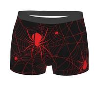 Intimo da Uomo Red Spider On The Web Mutande Boxer Morbido Boxer Elasticizzato Elasticizzato Boxer da Uomo per Regalo Indossare Tutti I Giorni Gym L