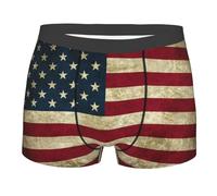 Intimo da Uomo Retro Us America Flag Mens Boxers Morbido Men Underwear Confortevole Boxer da Uomo per Indossare Tutti I Giorni Quotidiano Gym L