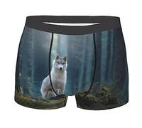 Intimo da Uomo Siberian Husky in The Winter Mens Boxers Morbido Boxer da Uomo Elasticizzato Men Underwear per Indossare Tutti I Giorni Quotidiano Gym XL