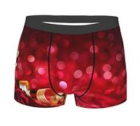 Intimo da Uomo Wine And Red Roses Funny Boxer da Uomo Traspirante Men Underwear Elasticizzato Boxer Elasticizzato per Indossare Tutti I Giorni Regalo Viaggio S