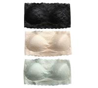 Intimo di pizzo senza cuciture dei reggiseni del tubo elastico 3 PCS