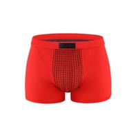 Intimo Magnetico Uomo Boxer Cotone U Convesso Sexy Uomo Boxer Boxer Magnetico Terapia Mutande Maschili Mutandine, Colore: rosso, XL