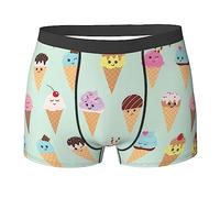 Intimo Maschile Stampa Coni Gelato Resistente Boxer da Uomo Intimo Confortevoli Mutande Uomo Boxer per All'Aperto attività Commerciale Ciclismo L