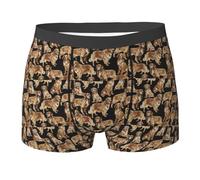 Intimo Maschile Stampa Golden Retriever Morbido Mutande Uomo Boxer Traspiranti Boxer da Uomo Intimo per attività Commerciale attività Commerciale Camminare L