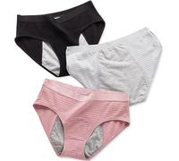 Intimo per l'incontinenza per Adulto, Slip Donna Assorbenti per Incontinenza Lavabili Riutilizzabili Mutande, Intimo per Incontinenza, 3 Pezzi