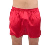 INTIMO Red Silk Short Boxer a Pantaloncino, Rosso, XL Uomo