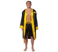 INTIMO Rocky Balboa - Completo da uomo con vestaglia e pantaloncini in raso, Stallone Italiano, Large-X-Large