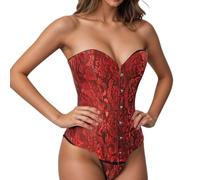 Intimo Scultoreo Corsetto Bustier Elegante Per Un Sostegno E Una Forma Ottimali Della Vita Perfetto Per Ogni Evento, Rosso mattone, L