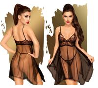 Intimo sexy donna negligee trasparente con perizoma lingerie erotica baby doll