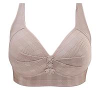 Intimo sottile traspirante da donna con petto piccolo e petto piatto che mostra grande raccolta espansione verso l'esterno anti caduta senza reggiseno reggiseni con schiena bassa per le donne, Grigio