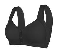 Intimo Tecnico Donne Shaped Cup Front Bra Without Wires Vest Style Plus Size Bra Leggings Yoga Pile, Le Noir, 42