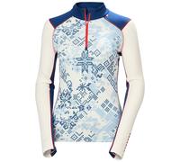 Intimo tecnico Helly Hansen W LIFA Merino Midweight Graphic 1/2 Zip (bright blue new nordic aop) donna S
