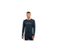Intimo tecnico odlo merino 200 edizione 80 anni blu scuro uomo