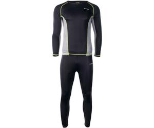 Intimo termico da uomo Hi-Tec Kamo set Taglia: XXL / Colore: nero/grigio
