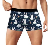 Intimo Uomo Cotone - da Traspirante Trend Novel Stampato Digitale 3D (Dark Blue XXXL)