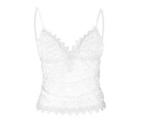 Intimoos Hot ITA Lingerie Sexy Hot Trasparente Lingerie Yoga Bra Top Cinture Reggiseno Wirefree Comfort con Giarrettiera Sexy Slip Donna Rosso Natalizio Donna Capodanno White M