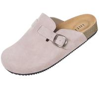 Intini Zoccoli e Sabot Uomo Donna Ciabatte in Pelle Chiuse | Pantofole Comodo, Scarpe con Adjustable chiusura, Ciabatta Sottopiede in Sughero