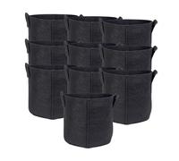 INTIRILIFE 10 sacchetti per piante in tessuto non tessuto, 20 litri, 5 galloni, 30 x 25 cm, con manici per giardino, serra, fioriera