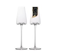 INTIRILIFE 2x Bicchiere da champagne con design moderno - Capacità di 220 ml - Bicchiere per champagne, Prosecco, lavabile in lavastoviglie, vetro di cristallo, resistente agli urti