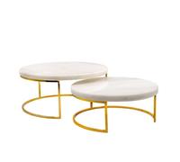 INTIRILIFE 2x piatto per torte alzata per torta con marmo bianco e oro - 17 x 8 cm - 20 x 12,5 cm - piatto per torte piatto da portata rotondo per dolci