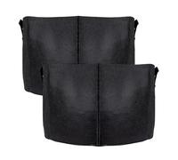 INTIRILIFE 2X Sacchetto per piantine in Tessuto Felpato 75 Litri -20 galloni 55 x 30 cm - Vaso per Piante con Maniglie per Il Trasporto per Il Giardino, la Serra - Sacchetto per fioriere Sacchetto