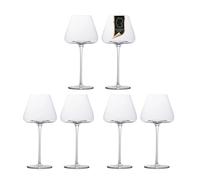 INTIRILIFE 6x Bicchiere da vino con design moderno - Capacità di 600 ml - Bicchiere da Vino bianco Vino rosso, calice, lavabile in lavastoviglie, vetro di cristallo, resistente agli urti
