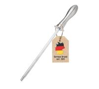 Intirilife affilatrice per coltelli argento 35 x 4 cm - Affilatrice in acciaio inox per coltelli, lame, forbici - Affilatrice manuale/acciaio per uso professionale e domestico, cucina, acciaio inox