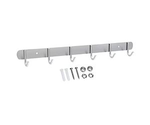 INTIRILIFE Appendiabiti in Acciaio Inox Modell E - 6 Gancio - Appendiabiti da Parete attaccapanni da Muro in 5 Diversi Modelli