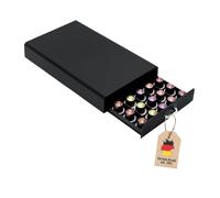 INTIRILIFE Cassetto portacapsule 50 Capsule di caffè- Compatibile con Le Capsule Nespresso -38.2 x 23.2 x 5,6 cm- Cassetto portacapsule Cassetto portacapsule in Nero Macchina per Capsule