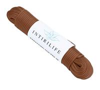 INTIRILIFE Corda da 31 m in Nylon per Esterni, Colore Marrone, Lunghezza 31 m e Spessore 4 mm, Corda Paracord antistrappo e Robusta, con 7 Fili, Versatile per Il Giardino e così Via.