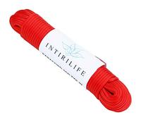 INTIRILIFE Corda da 31 m in Nylon per Esterni, Colore Rosso, Lunghezza 31 m e Spessore 4 mm, Corda Paracord antistrappo e Robusta, con 7 Fili, Versatile per Il Giardino e così Via.