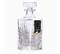 Intirilife decanter per whisky nobile - capacità 800 ml - decanter per whisky con tappo - caraffa in vetro per liquori per whisky cognac liquore rum vodka scotch - bottiglia di whisky da uomo