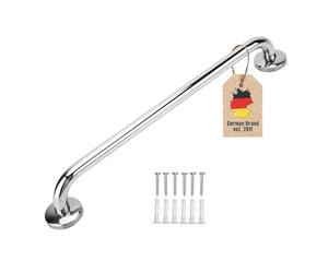 INTIRILIFE portasalviette in Acciaio Inox lucidato a Specchio - Lunghezza 60 cm e Diametro Asta 19 mm per Foratura - portasalviette Porta Asciugamani Bagno Sauna Cucina, Montaggio a Parete