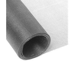 INTIRILIFE Rete antimosche Fibra di Vetro Grigio venduta al Metro, Larghezza 80 cm, Dimensione Maglia 1,2 mm - Zanzariera Resistente ai Raggi UV, zanzariera Porta Finestra in Rete