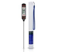 INTIRILIFE Termometro Digitale 25 x 2 cm - Misuratore di Temperatura Elettronico Nero, Sonda per Misurazione Temperatura