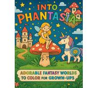 Into Phantasia: Adorable Fantasy Worlds to Color for Grown-Ups: Escape into Whimsical Realms Full of Cute Creatures, Magical Scenes, and Delightful Surprises