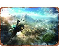 Into The Battle Dynasty Warriors 9 Game Placca Poster Metallo Metallo Targa 20,3 x 30,5 cm Vintage Retro Decorazione da Parete