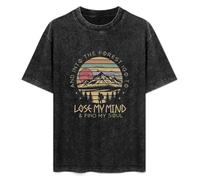 Into The Forest I Go To Lose My Mind Find My Soul Mens T-Shirt Casual Cotton Unisex Black Tees Tops L