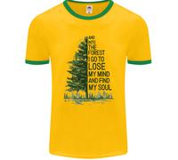 Into The Forest Outdoors Trekking Hiking Uomo Ringer T-Shirt FotL