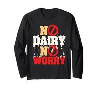 Intolleranza al Lattosio No Dairy No Worry Maglia a Manica